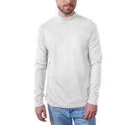 HRM Homme Premium Highneck Longsleeve Tees Taille 3XL Blanc - T-Shirt à Manches Longues Tendance pour Hommes 100% Coton, agréable à Porter, grammage de 200 g/m²