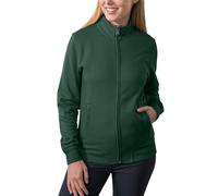 HRM Veste zippée Femme Premium Vert Bouteille L | 360 g/m² | en 70 % Coton et 30 % Polyester recyclé