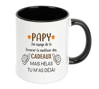Hroanc Cadeau Papy Mug 330 mL Idée Cadeau Grand Père Cadeaux Papi Saint Valentin Noël Anniversaire Retraite Fête Des Pères Fete Des Grand Pere Fête Des Papy Cadeaux Papi Tasse Original