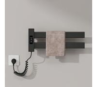 HRSMTY Warm Towel Mini/Porte-Serviettes Chauffant Mural Radiateur Sèche-Serviettes Électrique 450×180mm Chauffe-Serviettes à Température Réglable avec Minuterie Faible Consommation Salle de Bain