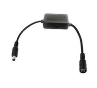 Hrtyvhin Régulateur de tension pour panneau solaire CC 12 V Sortie USB 5 V2 A Connecteur DC5, 5 x 2, 1 mm Régulateur de charge solaire pour alimentation extérieure Panneau photovoltaïque Régulateur de