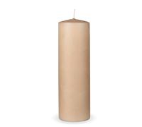 HS Candle Bougies piliers « Beige », taille Ø7 x 20 cm, bougies en cire longue durée de combustion jusqu'à 65 h - bougies cylindriques non parfumées - nombreuses couleurs/tailles