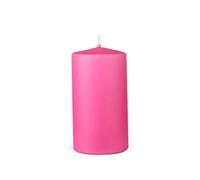 HS Candle Bougies tronc "Rosa", taille Ø7 x 12 cm, bougies en cire longue durée jusqu'à 35 heures - bougies pilier non parfumées - plusieurs couleurs/tailles