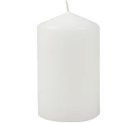 HS Candle Lot de 6 bougies piliers blanches, Ø 6 x 10 cm, environ 25 h de combustion