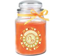 HS Candle « Signe du zodiaque » Bougie parfumée melon au miel dans un pot à bonbons (Capricorne) - Plusieurs motifs au choix - 500 g - Durée de combustion jusqu'à 110 heures - Capricorne