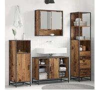 HSF® Colonne WC/Cabinet de salle de bain - Meuble rangement pour bain/ARMOIRE WC - Bois ancien 35x37.5x166 cm mcv22203