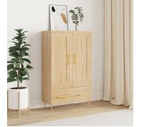 HSF®Meuble de séjour Contemporain - Buffet haut - chêne sonoma - 69,5x31x115cm - Bois d'ingénierie ckd78468