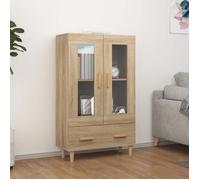 HSF®Meuble de séjour Contemporain - Buffet haut - chêne sonoma - 70x31x115cm - Bois d'ingénierie ckd72574