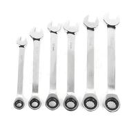 HshDUti Clé mixte à cliquet réversible 8 mm-19 mm, en acier au chrome vanadium, clé mixte à cliquet, outil à main bricolage 19 mm