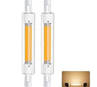 Hsientpe Ampoules R7S LED 118mm Dimmable, Ampoule LED R7S 30W Équivalent à Lampe Halogène 300W, Sans Scintillement,R7S LED Ampoule Blanc Chaud 3000K 2000LM,Éclairage à Faisceau 360°, Lot de 2