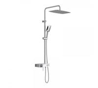 HSK AquaSwitch Softcube Mix, tablette : verre blanc, 1001880-07, Exécution: avec pomme de douche Softcube 300x200x2mm