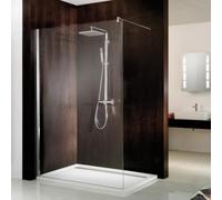 HSK Atelier Walk In élément avant, dimensions : 160,0 x 200,0 cm, butée droite/gauche (rotative), 1732160-41-50edelglas, Cabines de douche: Aspect chromé : ESG clair avec verre précieux