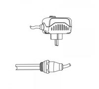 HSK Barre chauffante 2 avec interrupteur marche/arrêt, thermostat d'ambiance, 600 Watt, blanc, 891600