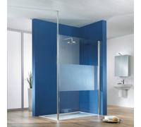 HSK Easy Comfort Walk In élément frontal avec support de plafond, dimensions : 100,0 x 200,0 cm, butée à droite, 1242100-R-01-50, Cabines de douche: Alu-argent mat : ESG clair