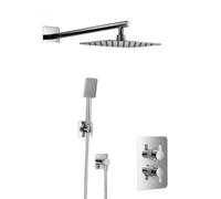 HSK Ensemble de douche 2.04 Softcube, avec support mural droit, chromé, 1002204-RKB9-KB14, Exécution: avec pomme de douche Softcube, super-plat, 400x250x2mm