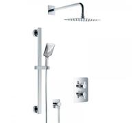 HSK Ensemble de douche 2.05 Softcube, avec support mural courbé, chromé, 1002205-KB15, Exécution: avec pomme de douche Softcube super-plat, 550x350x2mm