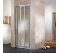 HSK Favorit porte coulissante 3 vantaux, dimensions : 80 x 185 cm, 100080-01-50edelglas, Cabines de douche: Alu-argent mat : ESG clair avec verre noble
