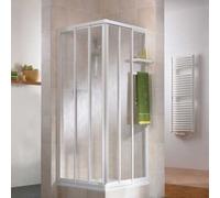 HSK Favorit porte coulissante d'entrée d'angle en 3 parties, largeur réglable de : 73,5 - 90,0 cm, hauteur : 185 cm, 119090-ST-50, Cabines de douche: Couleurs standard : transparent ESG
