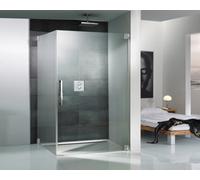HSK K2 Porte battante avec paroi latérale, sans cadre, K2.20, dimensions : jusquà 102,0 x 200,0 cm, charnières à droite, K2.20-R-41-120, Cabines de douche: Aspect chromé : Verre véritable TwinSeal