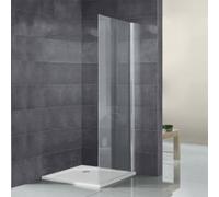 HSK K2P Flanc pour porte pliante à charnières, dimensions : 80,0 cm x 200,0 cm, butée droite/gauche (rotative), 2198080-41-120, Cabines de douche: Aspect chromé : Verre véritable TwinSeal