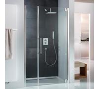 HSK K2P porte battante et partie secondaire pour niche, dimensions : 100,0 x 200,0 cm, charnière de porte à droite, 2105100-R-41-120, Cabines de douche: Aspect chromé : Verre véritable TwinSeal