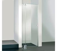 HSK Kienle porte battante sans cadre à charnières avec panneau fixe pour niche K.04, jusqu'à 1000x2000mm, charnière à gauche, K.04-L-90-50edelglas, Cabines de douche: aspect inox : transparent ESG ave