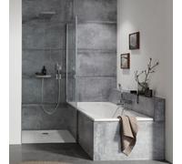 HSK Panneau latéral Aperto raccourci en porte battante, butée à droite, dimensions : 75,0 cm x 200,0 cm, 2831075-R-41-50edelglas, Cabines de douche: Aspect chromé : ESG clair avec verre précieux
