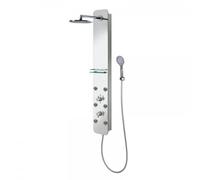 HSK Paroi de douche Softcube, face avant : miroir, -47, 1001600KB11-47, Exécution: avec douchette de tête ronde, super-plate, Ã300 mm, hauteur 2 mm