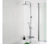 HSK RS 200 Colonne de douche en applique avec bec déverseur, Mitigeur thermostatique, 1006700,