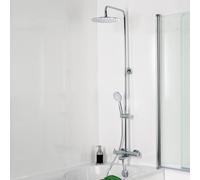 HSK RS 200 Colonne de douche en applique avec bec déverseur, Mitigeur thermostatique, 1006700-KB10,