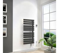 HSK Yenga, radiateur de salle de bains pour fonctionnement purement électrique, 600 W, dimensions : 60,0 x 118,6 cm, élément chauffant blanc, Élément chauffant à gauche, ouverture des tubes à droite, 