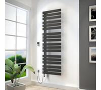 HSK Yenga, radiateur de salle de bains pour fonctionnement purement électrique, 800 W, dimensions : 50,0 x 182,4 cm, élément chauffant blanc, Élément chauffant à gauche, ouverture des tubes à droite,