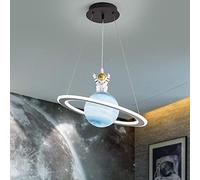 HSLJ1 Suspension Kid's Planet en verre Suspension LED créative à intensité variable en acrylique pour chambres de garçons ou de filles, suspension pour plafond pour chambres d'enfants