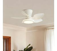 HSLJ1 Ventilateur de plafond silencieux miniature de 71 cm avec lumière | Ventilateur de plafond discret et lumineux pour chambre à coucher, avec télécommande, silencieux et à intensité variable.