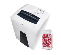 HSM Securio destructeur de documents P44i P4 3,9x40 confettis incluant découpe CD
