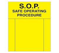 HSMXNEONJB Machine Operation SOP Caution Sign 12x8 Inch | Essential visual aid for training employees on site