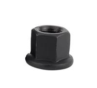 HSQPMGPRJ 1/3/5 Pièces M8 M10 M12 M14 M16 M18 M20 M22 M24 M27 M30 Écrou À Bride en Acier Au Carbone Noir Dentelé avec Contre-écrou De Joint(3Pcs,M27)