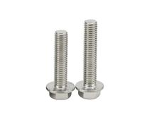 HSQPMGPRJ Vis À Tête Hexagonale Filetage Métrique GB5787, 5 Pièces, Bride Dentelée, Boulon De Rondelle en Acier Inoxydable M8 M10(25mm,M10-5pcs)