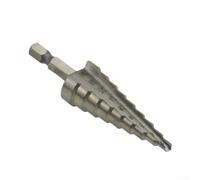 HSS 4241 Foret étagé hexagonal droit pour métal, bois, plastique, trou multi-étapes avec tailles de 3-12 mm, 4-12 mm, 4-20 mm, alésoir conique léger en acier (4-20)