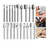 HSS Fraises à Défoncer, 20 Pièces 3mm Kit d'Accessoires pour Outils Rotatifs Dremel, Foredom, Proxxon