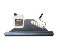 HSS Kit Membrane EPDM Toiture sur Mesure - Colle et Rouleau Inclus | Bâche, adhésif et applicateur à poils courts. 8 largeurs jusqu'à 7,62 m, sans soudure, sur bois ou béton.