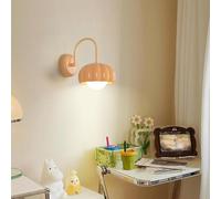 HSTBLEOO Wall Sconce For Kids Bedroom Orange Pink Fun Wall Lighting Hardwired With Milk White Ball Dimming Bulb Indoor(Orange)