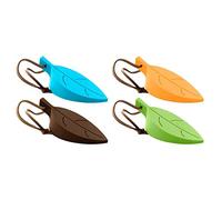Hsthe Sea 4 PCS Caoutchouc Silicone Bouchon De Porte Bouchon De Fenêtre Cale Feuille Bouchon De Porte En Silicone (Mélanger Colcor)
