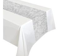 Hsthe Sea Chemin de Table Chatoyant pour fête de Mariage ou Festival Nouvel an Argent