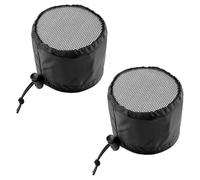 Hsthe Sea Lot de 2 filtres de Couverture d'aération pour Tente de Culture, Filtre de Conduit avec Bande élastique et Boucle de Fixation, Grille Noire pour Ventilateur d'extraction