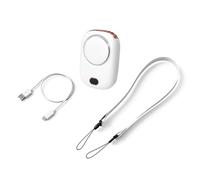 Hsthe Sea Mini Ventilateur de Cils Rechargeable USB Portable, Ventilateur de Cou réglable à 3 Vitesses,Grand Volume d'air,écran Intelligent LED,adapté aux Bureaux,aux Voyages à Domicile(Blanc)