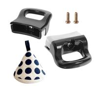 HSUYUN 2 Pièces Poignée Cocotte Minute, Court Poignées Latérales Autocuiseur, Noir Remplace Poignée pour Autocuiseur, avec Vis et Accessoires Anti-Brûlure, pour Autocuiseurs, Marmites, Poêles