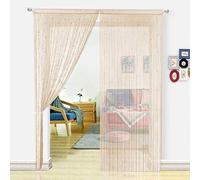 HSYLYM Rideau A Frange Separation De Piece Beaded Curtain 244x229 cm (LxH) | Avec 78 Perles,Limite L'entrée Des Insectes,Filtre De Lumière Modulable, Installation Facile,Résistant,Bonne Ventilation