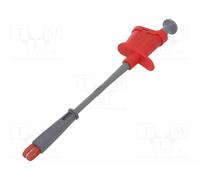 HT Instruments 6007-IECR Fiche banane 1003180 banane femelle, femelle 4 mm, enfichable 4 mm, pince crocodile CAT III 1000 V rouge