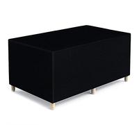 HTCSZL Housse Salon de Jardin, Rectangulaire 220x80x70cm Housses de Meubles, 420D Oxford Housse de Protection Iimperméable/Anti-Vent/Pluie/UV/Poussière Housse Table et Chaise de Jardin - Noir